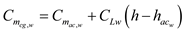 The free-stream dynamic pressure is, Here, is the wind density and is the free- stream velocity. Substitute for and for . The moment of coefficient about the center of gravity is, Here, is the moment about the center of gravity, is the wing area, and is the chord. Substitute for , for , and for , and for . For zero lift, the moment of coefficient about the center of gravity is equal to the moment of coefficient about the aerodynamic center. Substitute for . Therefore, the value of the moment of coefficient about the aerodynamic center is . The tail-lift coefficient is, Here, is the lift. Substitute for , for , and for . The moment of coefficient about the center of gravity when lift is not equal to zero is, Substitute for , for , and for , and for . The moment of coefficient about the center of gravity in terms of lift coefficient and moment coefficient about the aerodynamic center for the wing-body combination is, Here, is the location of the aerodynamic center for the chord length ahead of the center of gravity. Rearrange the equation for . Substitute for for , and for . Therefore, the location of the aerodynamic center is of the chord length ahead of the center of gravity.