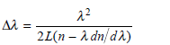 The derivation of Eq. (4.46) assumes that the refractive index n is independent of wave­length. (a) Show that when n depends on , we have    ( b ) If the group refractive index ( n dn/d ) is 4.5 for GaAs at 850 nm, what is the mode spacing for a 400 -µ m-long laser.