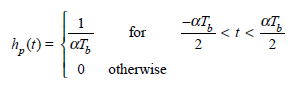The equalizer in an optical receiver normally is a linear frequency-shaping filter used to mitigate the effects of signal distortion and intersymbol interference. To account for the fact that pulses arrive rounded and distorted at the receiver, the binary digital pulse train incident on the photodetector can be described by    Here P ( t ) is the received optical power, T b is the bit period, b n represents the energy in the n th pulse ( b n = b 0 for a 0 pulse and b 1 for 1 pulse), and h p ( t ) is the received pulse shape. Show that the following pulse shapes satisfy the normalization condition    ( a ) Rectangular pulse ( = constant)    ( b ) Gaussian pulse    ( c ) Exponential pulse  