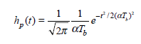 The equalizer in an optical receiver normally is a linear frequency-shaping filter used to mitigate the effects of signal distortion and intersymbol interference. To account for the fact that pulses arrive rounded and distorted at the receiver, the binary digital pulse train incident on the photodetector can be described by    Here P ( t ) is the received optical power, T b is the bit period, b n represents the energy in the n th pulse ( b n = b 0 for a 0 pulse and b 1 for 1 pulse), and h p ( t ) is the received pulse shape. Show that the following pulse shapes satisfy the normalization condition    ( a ) Rectangular pulse ( = constant)    ( b ) Gaussian pulse    ( c ) Exponential pulse  