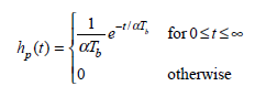 The equalizer in an optical receiver normally is a linear frequency-shaping filter used to mitigate the effects of signal distortion and intersymbol interference. To account for the fact that pulses arrive rounded and distorted at the receiver, the binary digital pulse train incident on the photodetector can be described by Here P ( t ) is the received optical power, T b is the bit period, b n represents the energy in the n th pulse ( b n = b 0 for a 0 pulse and b 1 for 1 pulse), and h p ( t ) is the received pulse shape. Show that the following pulse shapes satisfy the normalization condition ( a ) Rectangular pulse ( = constant) ( b ) Gaussian pulse ( c ) Exponential pulse