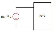 The power absorbed by the BOX in Fig. P1.14 is 0.1 e 4 t W. Calculate the energy absorbed by the BOX during this same time interval.     Figure P1.14
