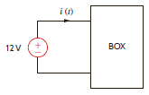 The charge that enters the BOX in Fig. P1.16 is shown in the graph below. Calculate and sketch the current flowing into and the power absorbed by the BOX between 0 and 10 milliseconds.         Figure P1.16