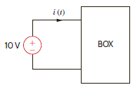 The energy absorbed by the BOX in Fig. P1.17 is given below. Calculate and sketch the current flowing into the BOX. Also calculate the charge which enters the BOX between 0 and 12 seconds.         Figure P1.17