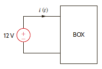 The charge entering the upper terminal of the BOX in Fig. P1.18 is shown below. How much energy is absorbed by the BOX between 0 and 9 seconds Figure P1.18