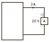 Calculate the power supplied by element A in Fig. P1.22. Figure P1.22