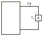 Element A in the diagram in Fig. P1.23 absorbs 30 W of power. Calculate V x. Figure P1.23