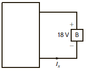 Element B in the diagram in Fig. P1.26 supplies 72 W of power. Calculate I x.      Figure P1.26