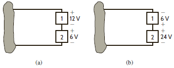 In Fig. P1.27 (a), P 1 = 36 W. Is element 2 absorbing or supplying power, and how much (b) In Fig. P1.27 (b), P 2 = 48 W. Is element 1 absorbing or supplying power, and how much Figure P1.27