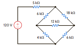 What is the power generated by the source in the network in Fig. 2PFE-1 a. 2.8 W b. 1.2 W c. 3.6 W d. 2.4 W Figure 2PFE-1
