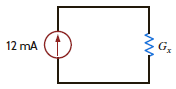 In the network in Fig. P2.4, the power absorbed by G x is 20 mW. Find G x. Figure P2.4