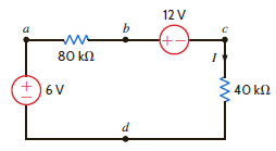 Find I and V bd in the circuit in Fig. E2.10. Figure E2.10