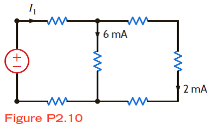 Find I 1 in the network in Fig. P2.10.