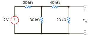 Find V o in the network in Fig. E2.17. Figure E2.17