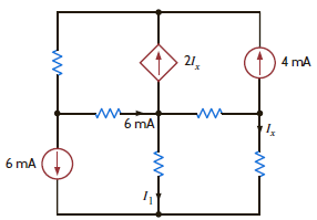 Find I 1 in the network in Fig. P2.18. Figure P2.18