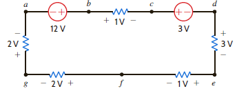 Find V fb and V ec in the circuit in Fig. P2.20.     Figure P2.20