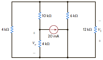 Find V o and V 1 in Fig. E2.23.     Figure E2.23