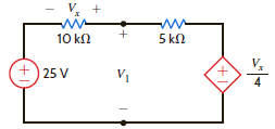 Find V 1 in the network in Fig. P2.34.     Figure P2.34