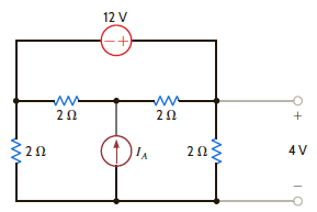 Find the value of I A in the network in Fig. P2.92. Figure P2.92