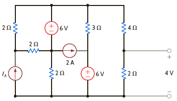 Find the value of the current source I A in the network in Fig. P2.101. Figure P2.101