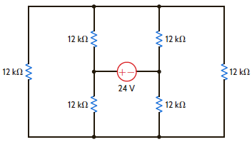 Find the power supplied by the 24-V source in the circuit in Fig. P2.109. Figure P2.109