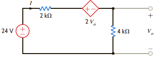 Find V 0 in the network in Fig. P2.117.     Figure P2.117