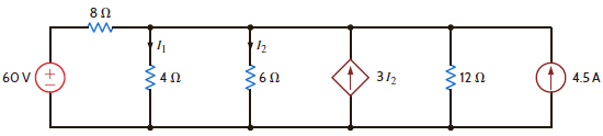 Find I 1 in the network in Fig. P2.118.     Figure P2.118