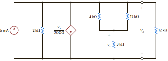 Find the power absorbed by the 12-kH resistor on the right side of the network in Fig. P2.127.     Figure P2.127