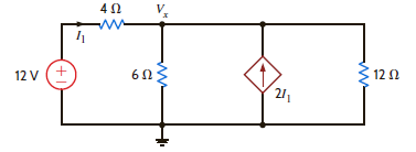 Determine the power dissipated in the 6-ohm resistor in the network in Fig. 3PFE-2. a. 8.2 W b. 15.3 W c. 4.4 W d. 13.5 W Figure 3PFE.2
