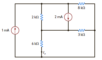 Find I o in the circuit in Fig. P3.10 using nodal analysis. Figure P3.10