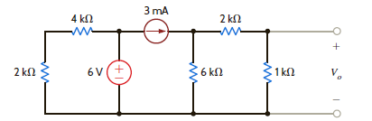 Use nodal analysis to find V o in the network in Fig. P3.17. Figure P3.17