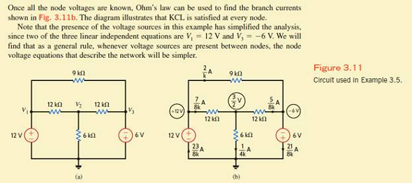 Use loop analysis to solve the network in Example 3.5 and compare the time and effort involved in the two solution techniques. Example 3.5