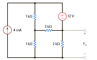 Find V o in the network in Fig. P3.20 using nodal analysis. Figure P3.20
