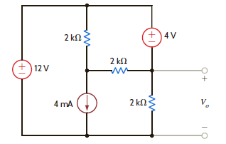Find V o in the network in Fig. P3.21 using nodal analysis. Figure P3.21