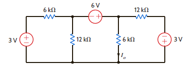Use nodal analysis to find I o in the circuit in Fig. P3.32. Figure P3.32