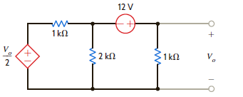 Find V o in the network in Fig. P3.43 using nodal analysis. Figure P3.43