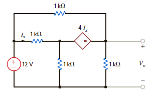 Find V o in the circuit in Fig. P3.46 using nodal analysis. Figure P3.46