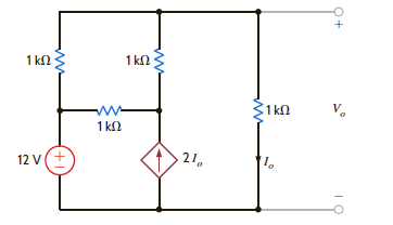 Find V o in the network in Fig. P3.49 using nodal analysis.     Figure P3.49