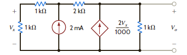Find V o in the circuit in Fig. P3.51.     Figure P3.51
