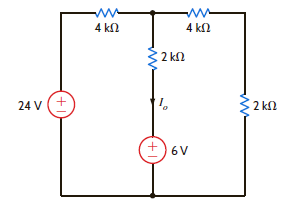 Find I o in the circuit in Fig. P3.68 using mesh analysis. Figure P3.68