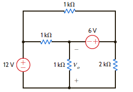 Find V o in Fig. P3.74 using mesh analysis. Figure P3.74