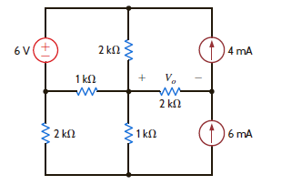 Find V o in the network in Fig. P3.77 using loop analysis. Figure P3.77