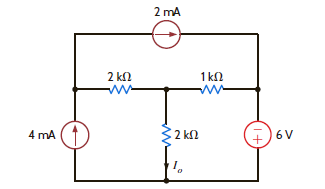 Find I o in the circuit in Fig. P3.78 using loop analysis. Figure P3.78
