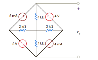 Find V o in the circuit in Fig. P3.86 using loop analysis.     Figure P3.86