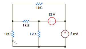 Find I o in the network in Fig. P3.87 using loop analysis. Figure P3.87