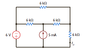 Find I o in the network in Fig. P3.88 using loop analysis. Figure P3.88