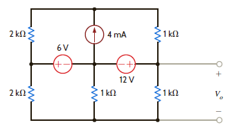 Using loop analysis, find V o in the network in Fig. P3.90. Figure P3.90