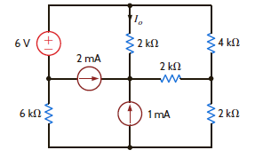 Find I o in the circuit in Fig. P3.91 using mesh analysis. Figure P3.91