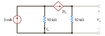 Use nodal analysis to find V o in Fig. P3.100. Figure P3.100