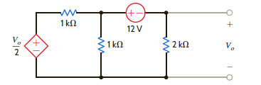 Find V o in the circuit in Fig. P3.101 using nodal analysis. Figure P3.101